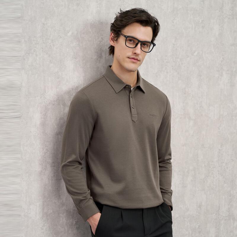 EMZ Men s Antibacterial Thermal Long-Sleeve Casual Polo Shirt XL