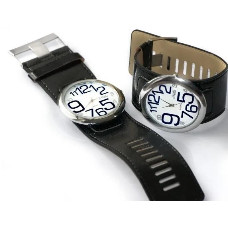 New Ladies Watches Fashion Biga Dial Big Digital Leather Belt Quartz Wristwatches Casual Women's Watches