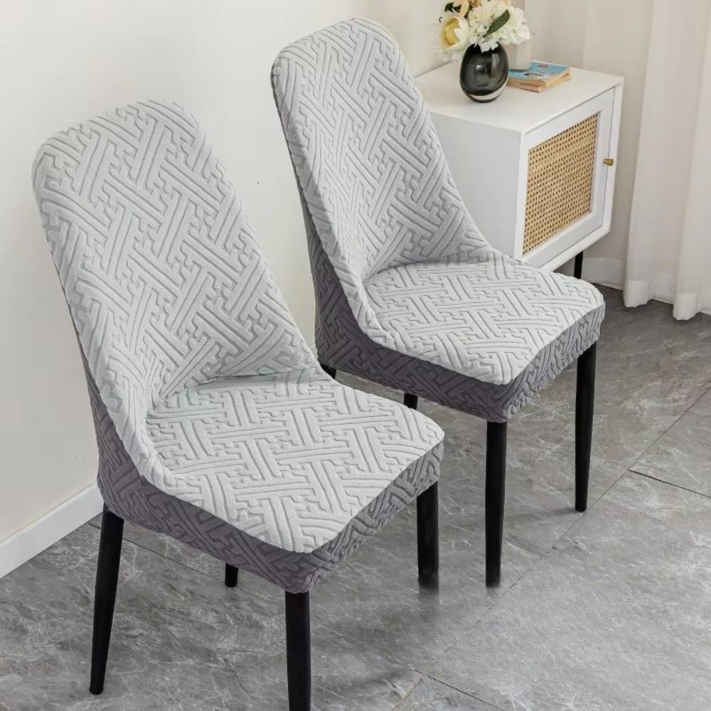 Anti-slip Dining Chair Cover Curved Stool Slipcover Integrated Seat Cover  for Home Decoration