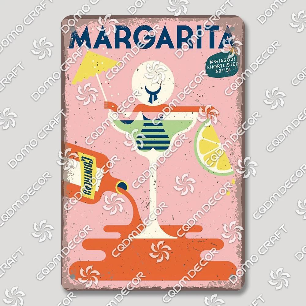 Vintage Drink Metal Tin Sign Wall Decor Mojito Margarita Aperol Spritz Negroni Limoncello  Perfect for Bar Pub Club