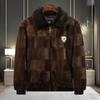 New Autumn Winter Thickened Fur Jacket Men's Jacket Coat Imitation Mink Lapel Fur Integrated