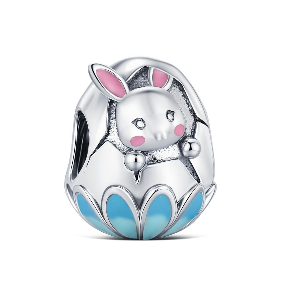 Original Pendant Copper Rabbit Charm Fit 3Mm Bracelet Diy For Women Classic Easter Egg Beads Daily Gift Fine