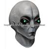 Glowing Gray Alien Latex Mask with Big Eyes - Scary and Funny Halloween Headwear