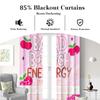 2Pcs Y2K Bad Girl Energy Blackout Curtain for Girls Bedroom Thermal Insulated Grommet Window Drapes Living Room Decoration
