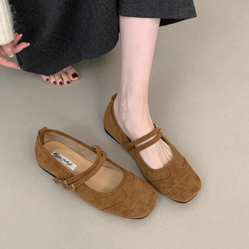Fashion SUOJIALUN 2025 New Brand Women Flat Shoes Fashion Round Toe Mary Jane Shoes Soft Flat Heel Ladies Elegant Dress Single Shoes