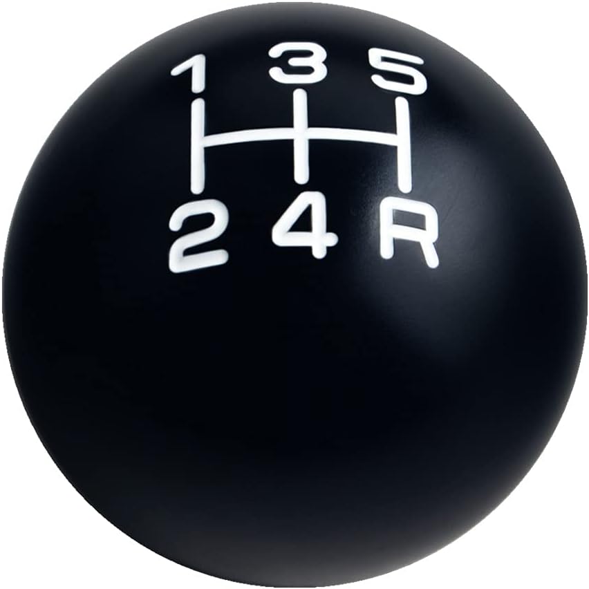 DEWHEL Black/White Inlay Sphere Aluminum 200 Grams Weighted Manual Shift Knob 5 Speed Short Throw Shifter M12X1.25 M10X1.5 M10X1.25 M8X1.25