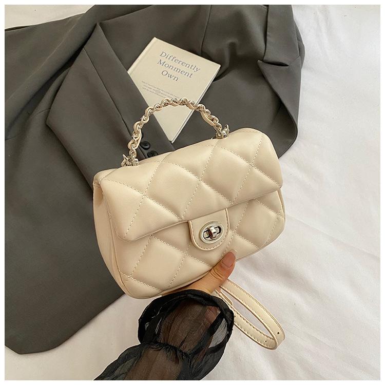 Fashion and Foreign Style Lock Mini Bag Women's 2025 New Diamond Chain Bag Niche Design Shoulder Messenger Bag