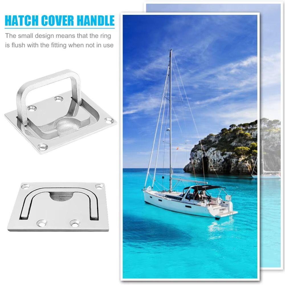 316 Stainless Steel Marine Hardware Square Shape Flush Lift Handle  RV Hardware