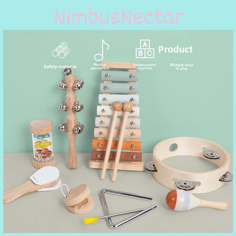 Percussion Instrument Baby Soundboard Shaking Bell With Wooden Handle For Music Education And Play