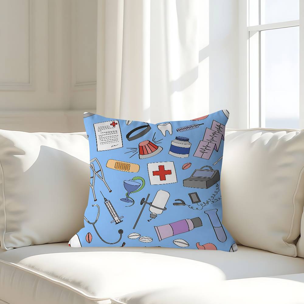 Art Medical Items 45*45cm Cushion Cover Pillow Cover Decor Pillowcase Home Pillowcase For Couch Pillow