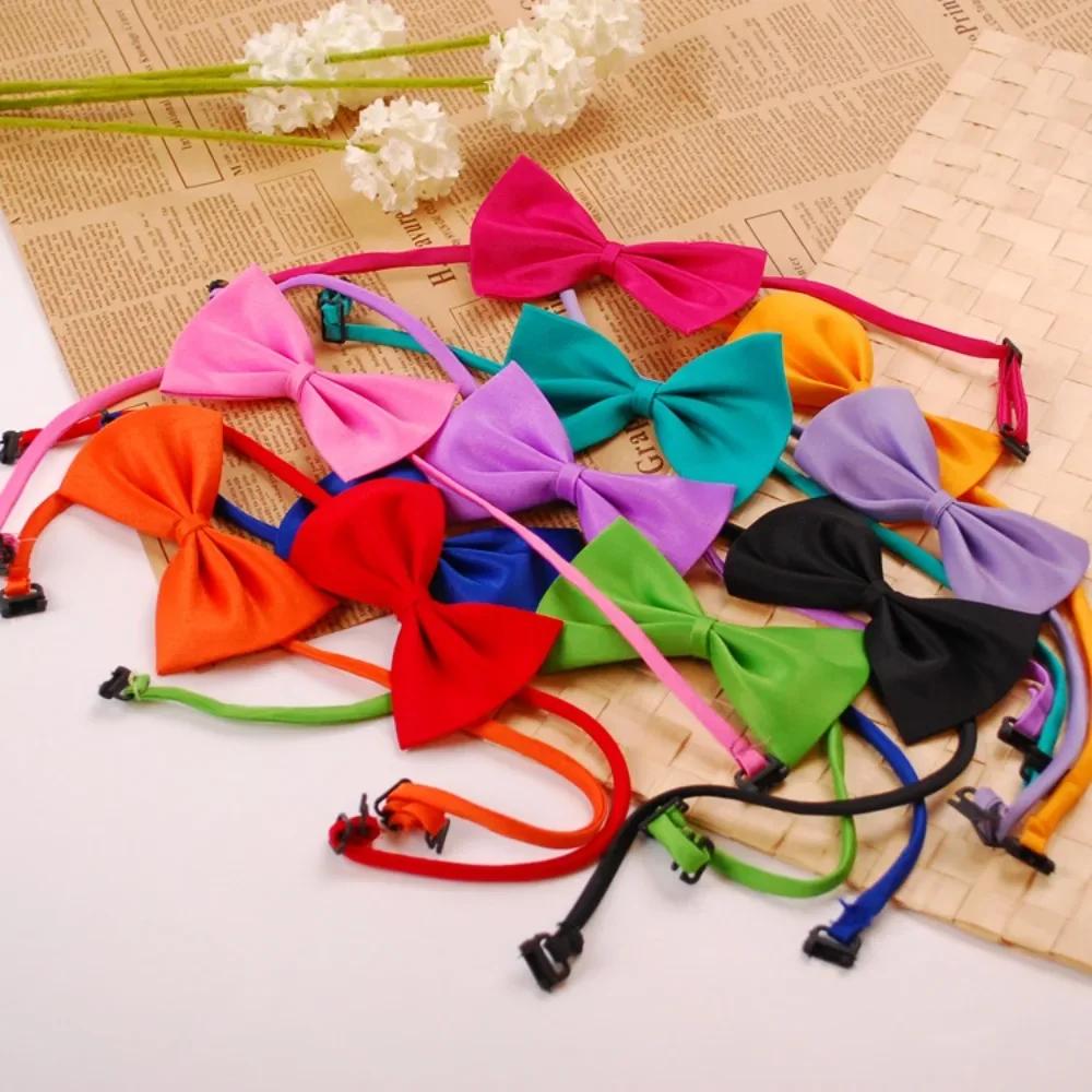 Cute 1 piece Cute Solid Color Adjustable Pet Bow Tie Pet Dog Collar Bowknot Bow Ties Gentleman Dog Bow Tie Pet Supply