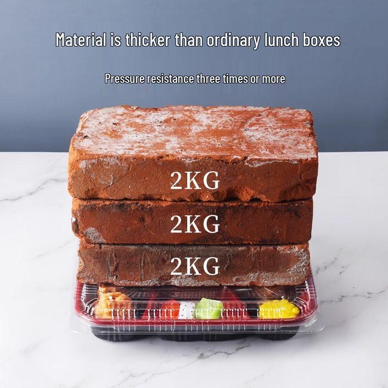 ZISIZ Disposable 3-Compartment Food Container