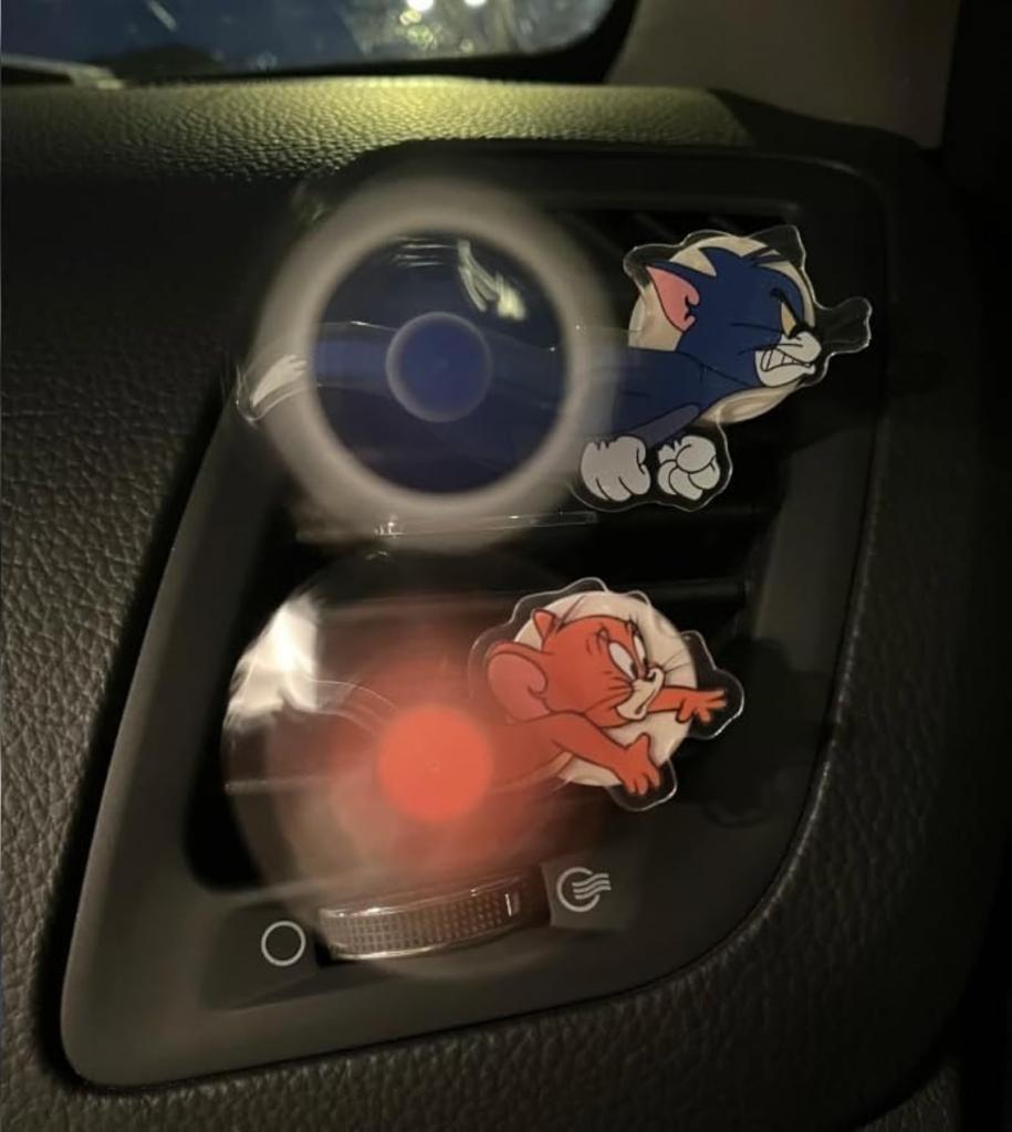 [1 + 1 Kombination] Tom & Jerry Auto Ornament, Lüftung Katze, Tom & Jelly,