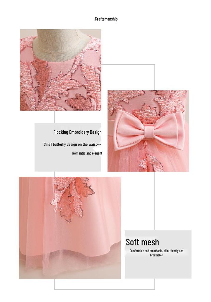 Abito Principessa in Tulle Soffice 2024 per Bambine - Gonna Lunga, Ideale per Matrimoni & Spettacoli, Adatto a Bambini Medi e Grandi