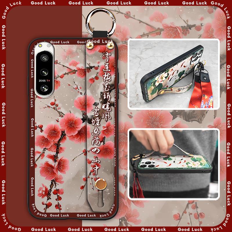Durable Protective Phone Case For Sony Xperia5 IV Phone Holder Lanyard Shockproof Waterproof Ring Anti-dust Fashion