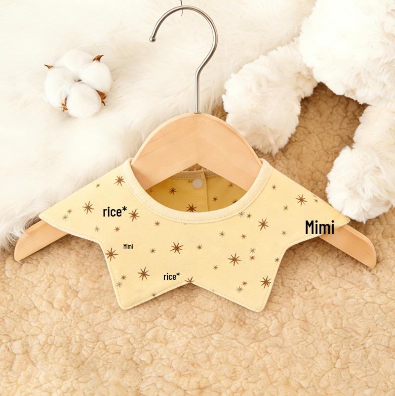 Bavaglino per neonato a petalo impermeabile double-face in stile coreano - 100% garza di cotone