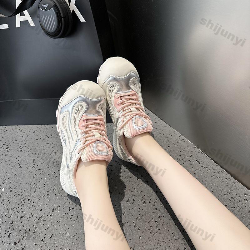 Fashion Women's Casual Shoes 2025 New Mesh Breathable Comfortable Luxury Sneakers Outdoor Fashion Cross Tied Non Slip Flats Zapatillas