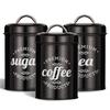 In-Stock Minimalist Metal Tea Caddy with Bamboo Lid for Snacks, Coffee, and Candy Storage