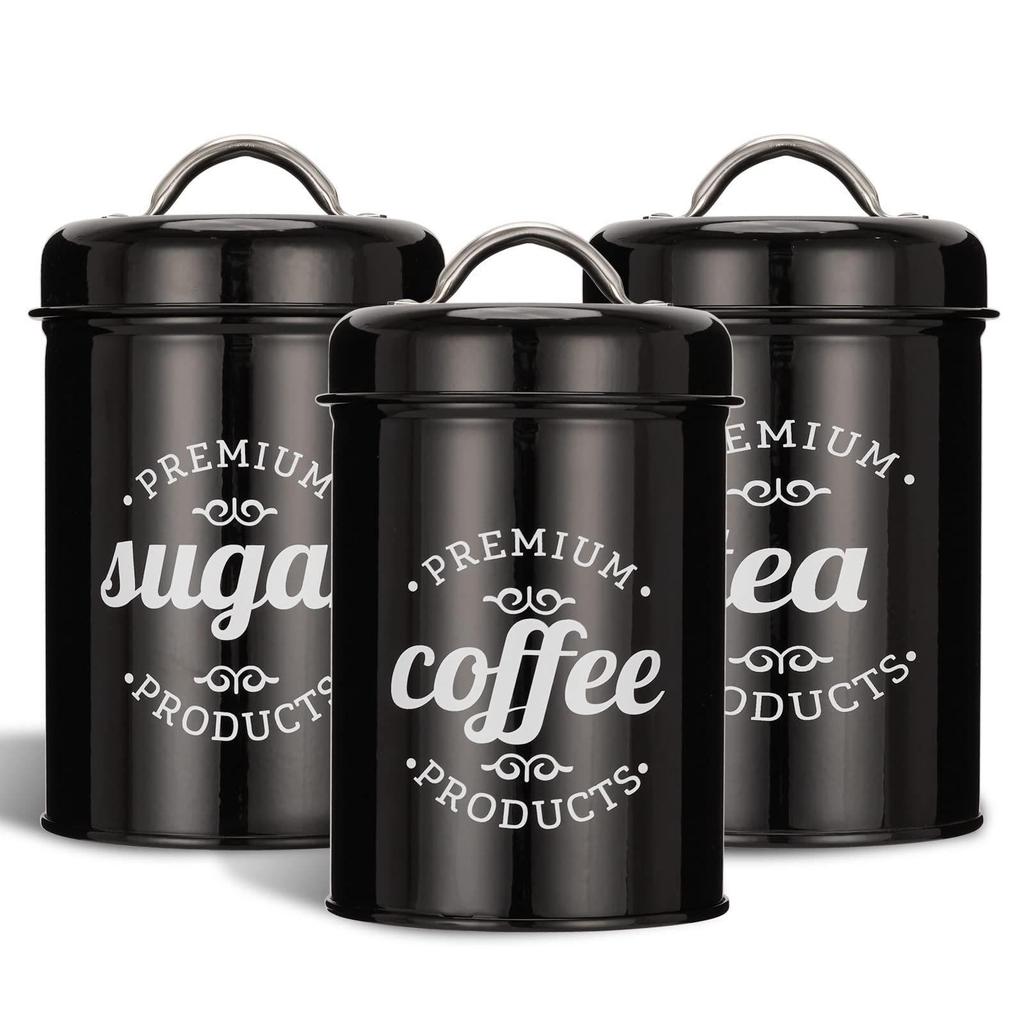 In-Stock Minimalist Metal Tea Caddy with Bamboo Lid for Snacks, Coffee, and Candy Storage