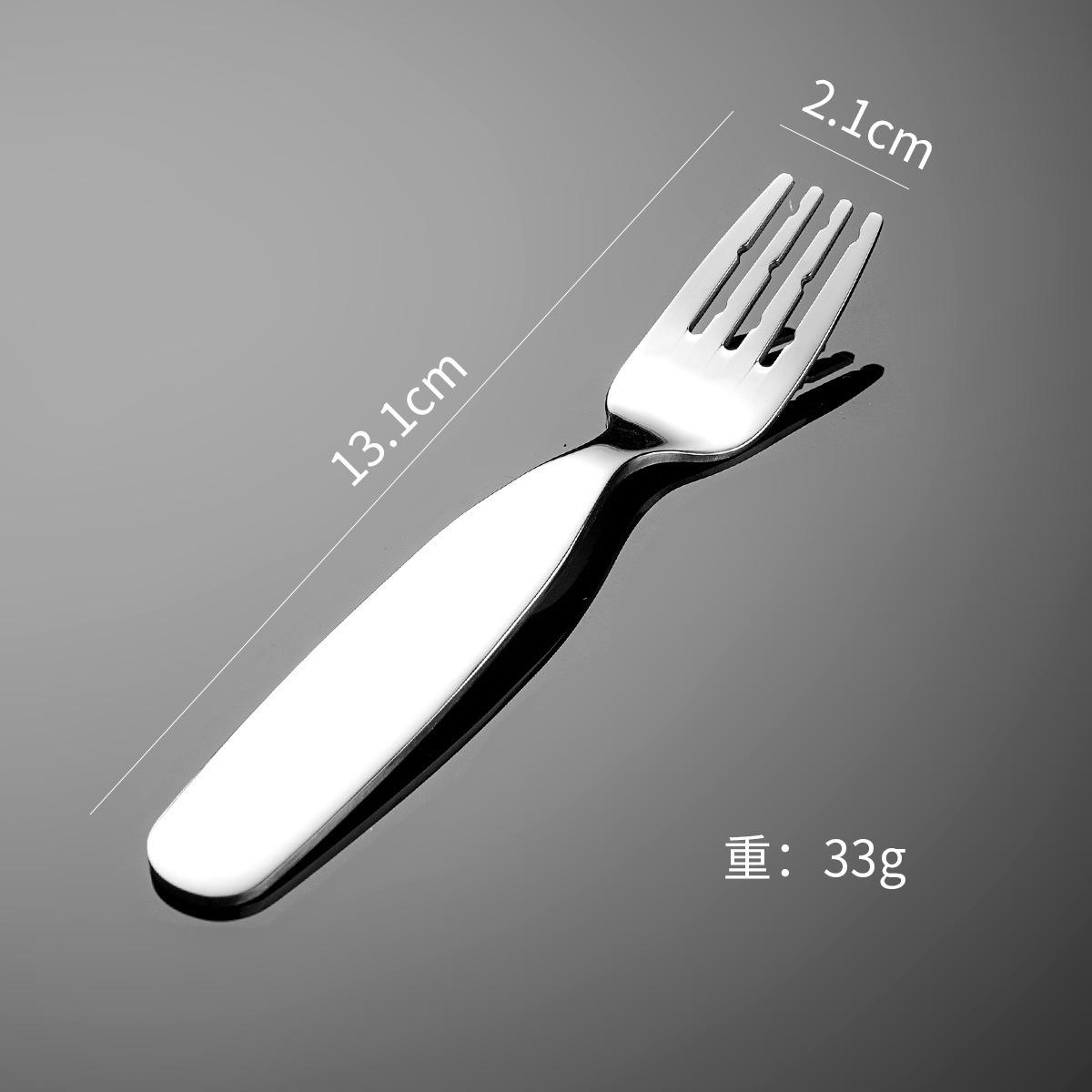 

Детская посуда из нержавеющей стали 316 с квадратной ручкой, креативная ложка и вилка, детская маленькая ложка, маленькая вилка, обучение кормлению, прикорм