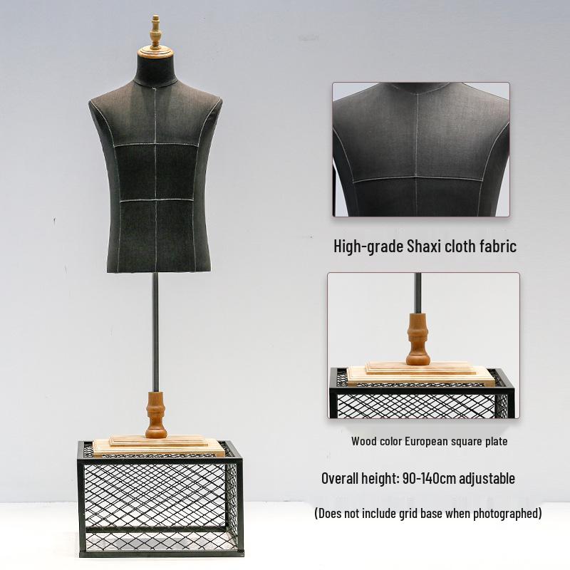Luxury Sand-Washed Fabric Men's Tuxedo Display Mannequin Stand