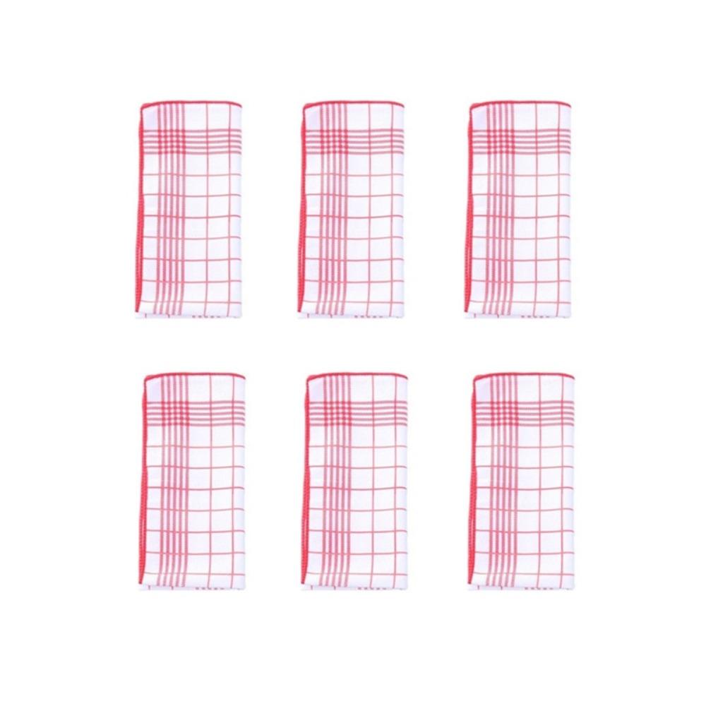 6 Pieces Absorbent Dishcloth Large Tea Towel Durable Washcloth  Tableware