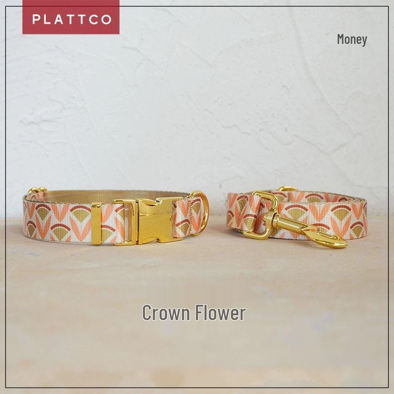 Plattco Soft & Comfortable Pet Dog Collar + Leash Set with Metal Buckle (PDC352) XL
