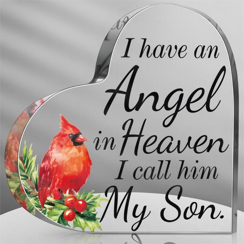 Heavenly Remembrance Gifts for Loss of Mom/Dad/Son/Husband, Christmas Memorial Acrylic Table Decorations in Memory of Gift чистый