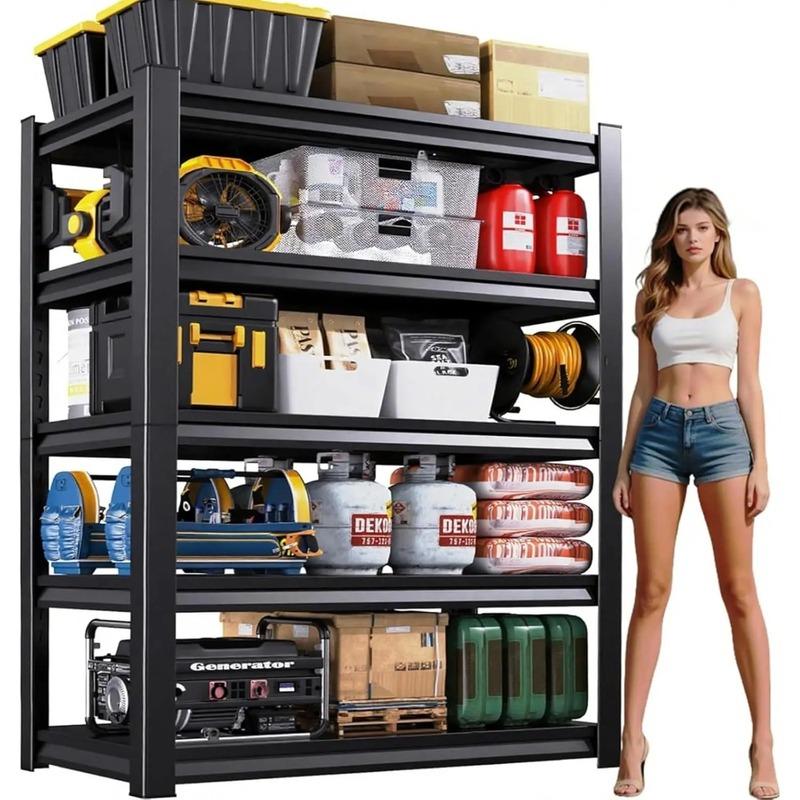 72''H Garage Shelving Heavy Duty 5-Tier Adjustable Storage Shelves Unit,3000 LBS Metal Utility Rack Shelf for, Customized