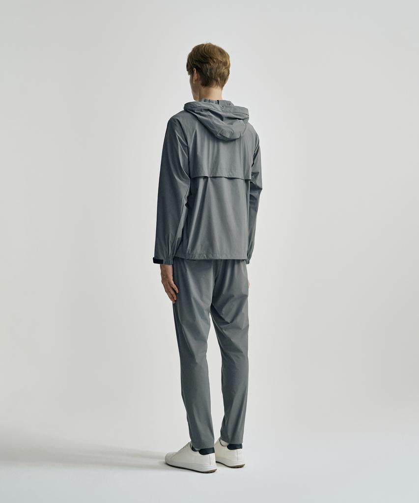 Sergio Tacchini M Ventilated Hooded Woven Jacket (D.Grey)
