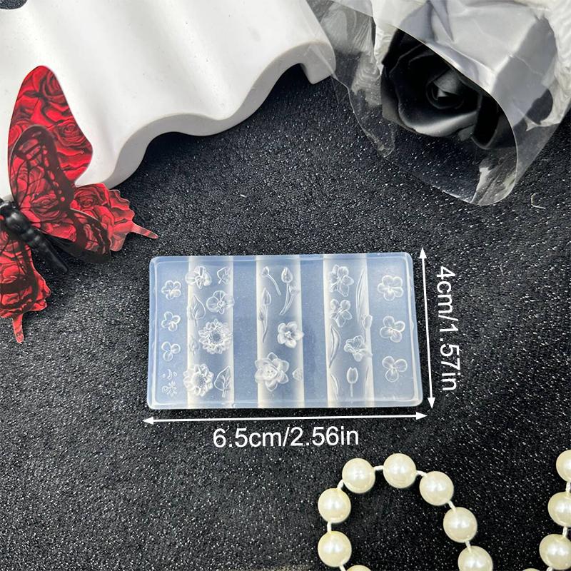 Cartoon Flower Shape Silicone Nail Mold Nail Stamping Nails Diy Nail Salon Design Stereoscopic Manicure Art Tool