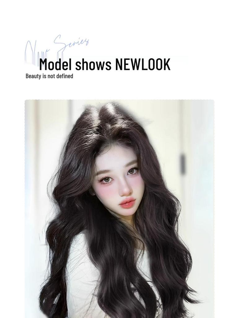 Women's Long Wavy Wig - Natural Fall/Winter Look, Middle Part, Full Coverage