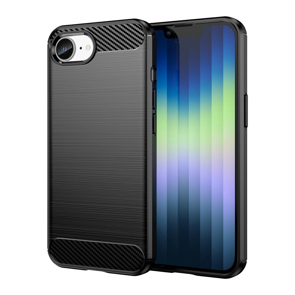 For iPhone 16e Case Carbon Fiber Texture Brushed Protective Phone Cover