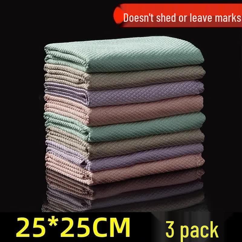 Beyipin Fish Scale Glass Cleaning Microfiber Cloth