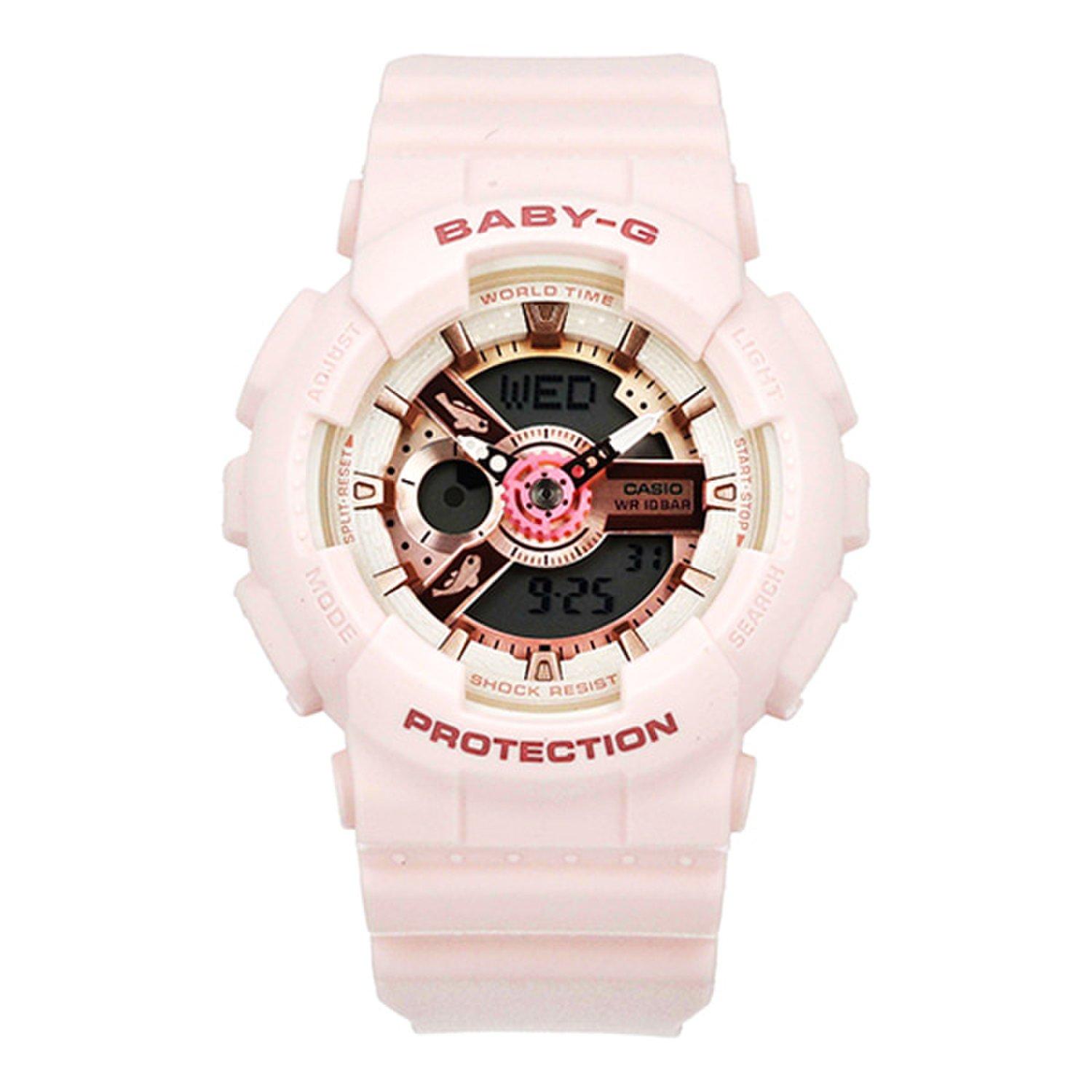 [G-SHOCK] BA-110AQ-4ADR (BA-110AQ-4A) Женские спортивные часы Baby-G, цифро-аналоговые, из смолы