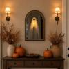 Halloween-Spiegel mit leuchtenden LED-Lichtern - Dekorative Wandspiegel für Zuhause Haus Party Dekoration