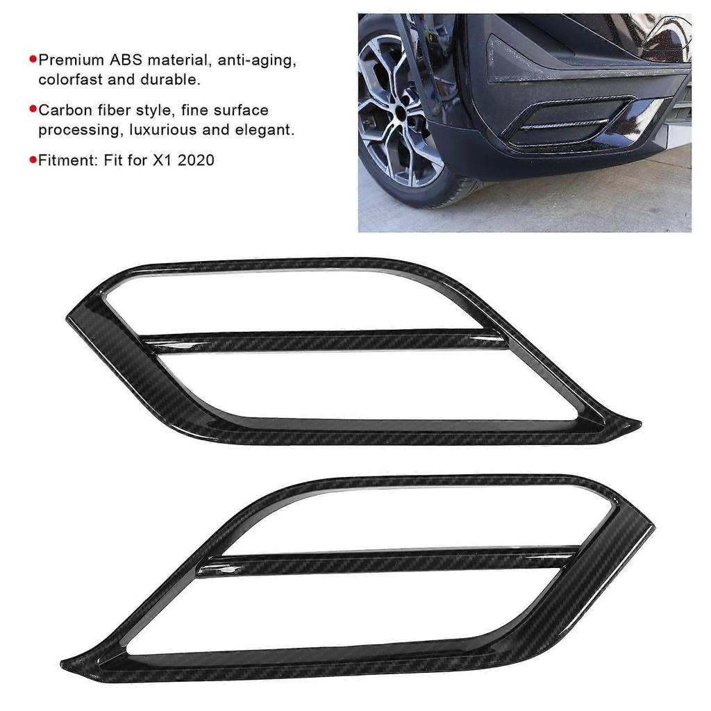 2pcs Front Fog Light Trim Frame Bumper Side Carbon Fiber Style Decoration Fit for X1 2020