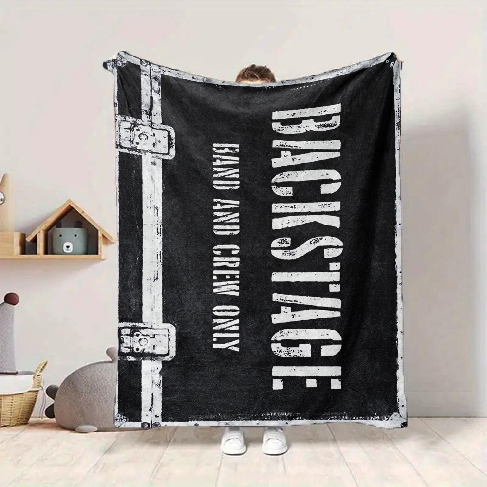 1Pc Backstage Access Forbidden Blanket Soft And Comfortable Casual Warm Camping Travel Christmas Halloween Xmas Gift M9287