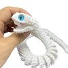 3D Printed Snake Articulated Toy, Flexible Jointed Serpent Figurine, Realistic Fidget Stress Reliever for Adults, Office Desk Decor Gift