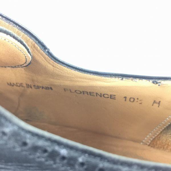 MEZLAN Vintage Etikett Semi Brogue Business Schuhe Schwarz Größe 10.5M 28.0 Herren(GEBRAUCHT)