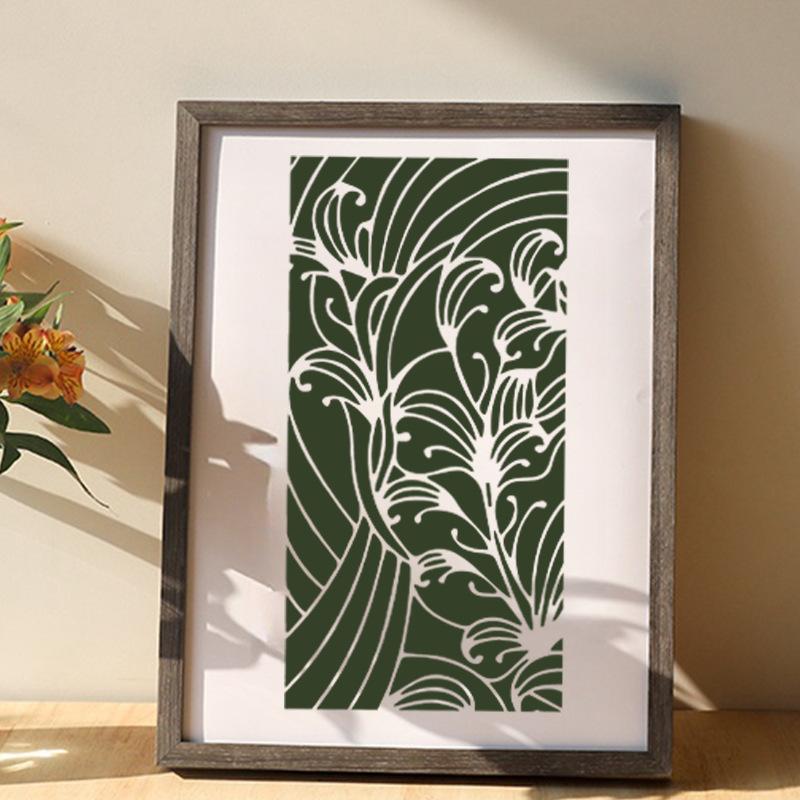 Neuer Stil, 8 Stück, Textur, Vorlage mit floralem Thema, DIY-Thema, Wiederverwendbar, Kreatives Malen, Kunstbrettdekoration, Handkopierwerkzeug