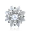 Luxury Elegant Colored Crystal Brooch Rhinestone Pearl Brooch Needle Clothing Suit Coat Accessories