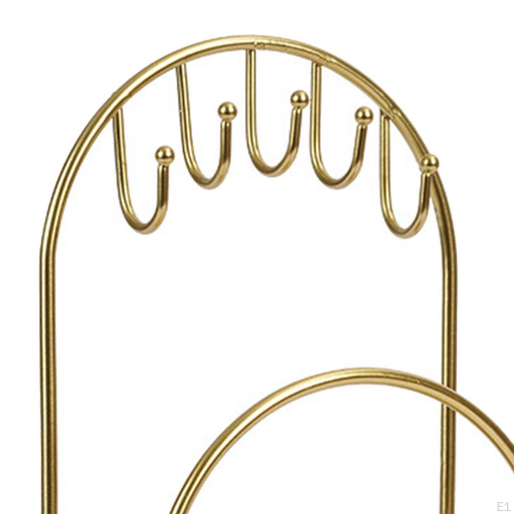 Suporte de exposição de joias Rack para casa Pendurado Brinco Colar Independente Metal