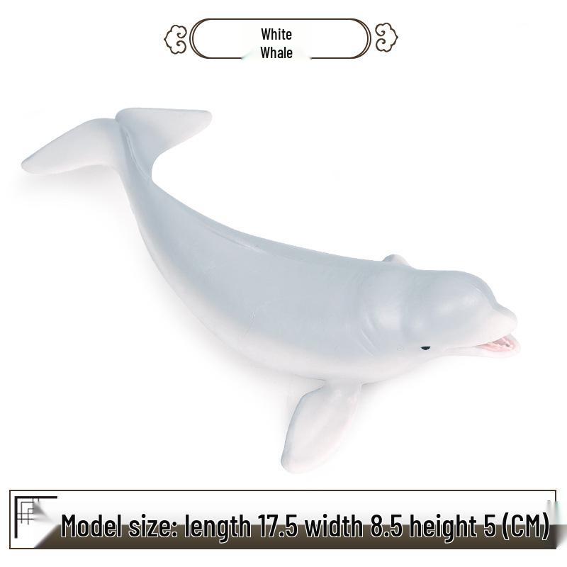 Children s Cognitive Realistic White Whale Model Toy - Marine Life Animal Ornament