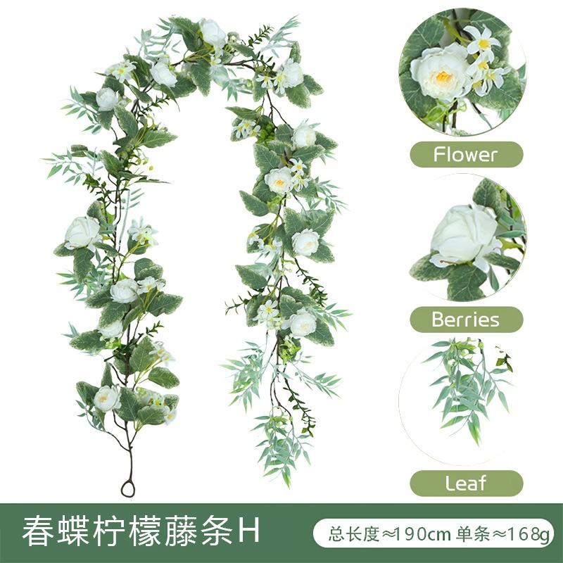 Simulation Rose Vine Home Wedding Wedding Arch Winding Decorative Vine Eucalyptus Leaves Simulation Vine