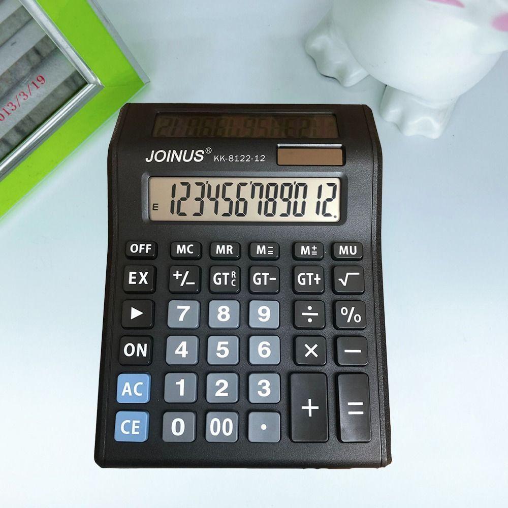 Multifunctional Solar Dual-Screen Calculator Efficient Calculation Stationery 12 Digits Calculator Portable Easy To Use