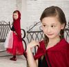Clearstone Romantic Red Hood Cosplay Halloween Costume for 140cm Red Kids, Girls,