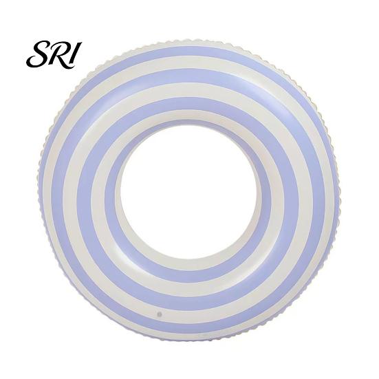 PVC Swim Rings Vintage Striped Swimming Ring Thickened Inflatable Leakproof Men Women Pool Float Tube for Beach Party Child Water