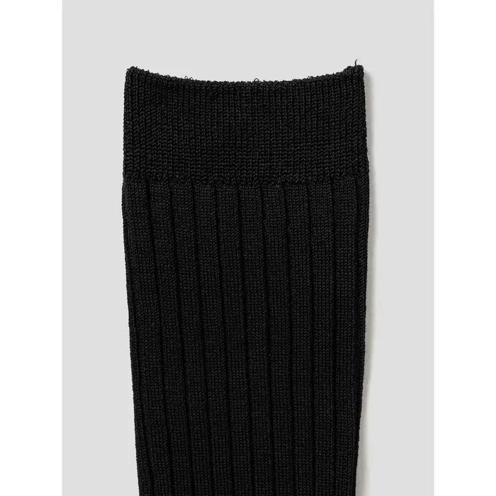 [8 Seconds] Basic Ribbed Loose Long Socks Black (3566KTAM45)