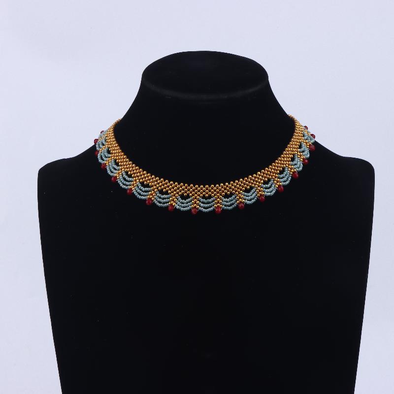 

[HF]Hot Antiquity Chinese Style Beads Necklace Hanfu Accessories Ethnic Style Horse Face Skirt Decorative Jewelry Gift жёлтый